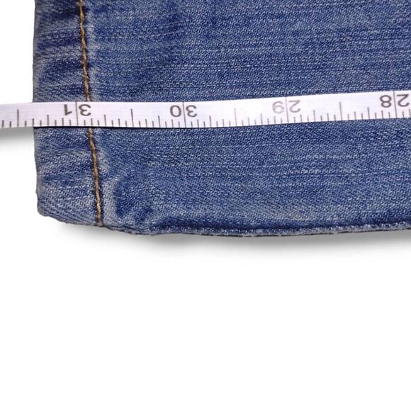 Levis 527 Jeans Sz 34/30 Boot Leg High Rise Faded Weathered Women Men - Picture 10 of 14